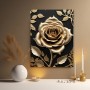 Goldene Rose auf Schwarz