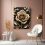 Goldene Rose auf Schwarz