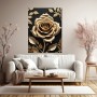 Goldene Rose auf Schwarz