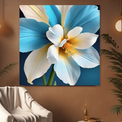 Blüte in Blau und Weiß