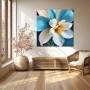 Blüte in Blau und Weiß