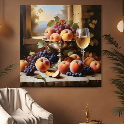 Edles Obststillleben mit Wein