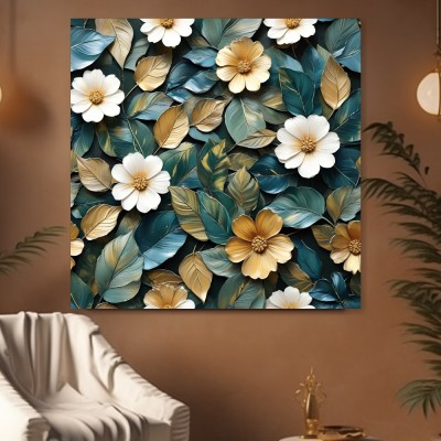 Elegante Blüten in Türkis und Gold