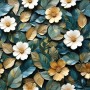 Elegante Blüten in Türkis und Gold
