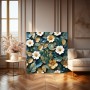 Elegante Blüten in Türkis und Gold