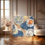 Aquarell Stillleben mit Austern und Zitronen