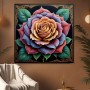Prächtige Rose mit Ornamentrahmen