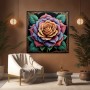 Prächtige Rose mit Ornamentrahmen