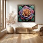 Prächtige Rose mit Ornamentrahmen
