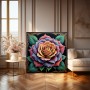 Prächtige Rose mit Ornamentrahmen