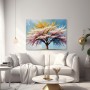 Blühender Baum in Pastellfarben