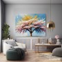 Blühender Baum in Pastellfarben