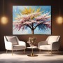 Blühender Baum in Pastellfarben