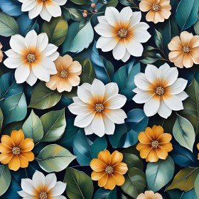 Elegante Blüten in Weiß und Gold