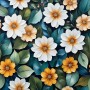 Elegante Blüten in Weiß und Gold