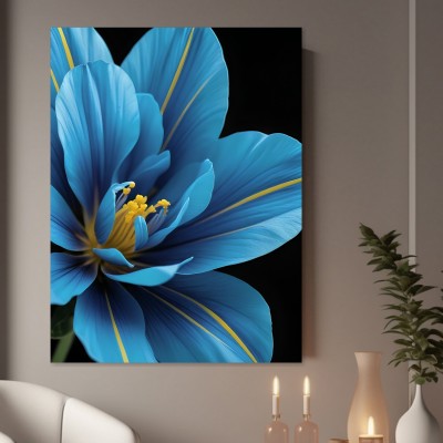 Blaue Blüte im Makro