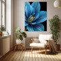 Blaue Blüte im Makro