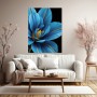 Blaue Blüte im Makro