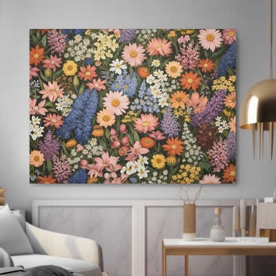 Bunte Blumenwiese in voller Blüte