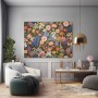 Bunte Blumenwiese in voller Blüte