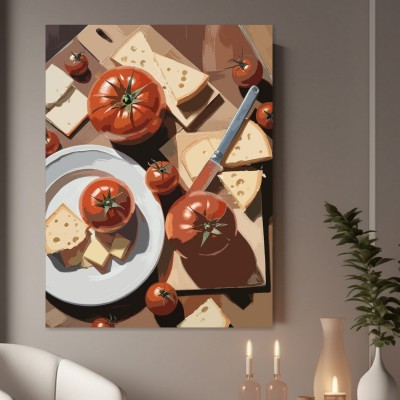 Mediterranes Tomaten-Stillleben