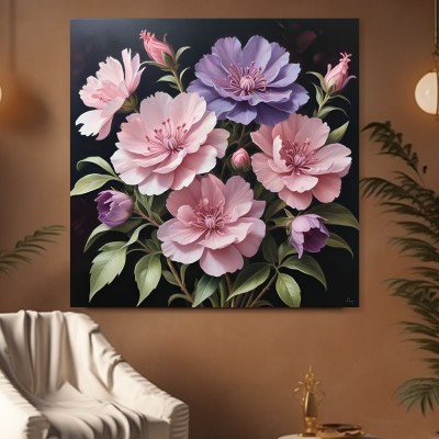 Zarte Blüten in Rosa und Violett