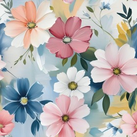 Pastellblumen in zarten Farben