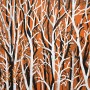 Abstrakter Birkenwald in Orange