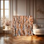 Abstrakter Birkenwald in Orange