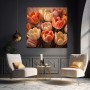 Leuchtende Tulpen in warmen Farben