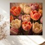 Leuchtende Tulpen in warmen Farben