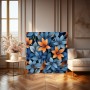 Blaue und orange Blütenpracht