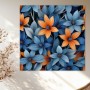 Blaue und orange Blütenpracht