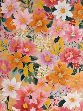 Blütenzauber in Rosa und Orange