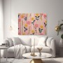 Florales Muster in Rosa und Gelb
