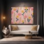 Florales Muster in Rosa und Gelb