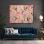Florales Muster in Rosa und Gelb
