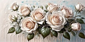 Cremefarbene Rosen Eleganz