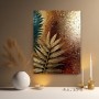 Goldene Farnblätter auf Struktur