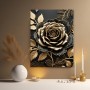 Goldene Rose auf Schwarz