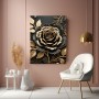 Goldene Rose auf Schwarz