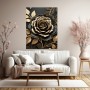 Goldene Rose auf Schwarz