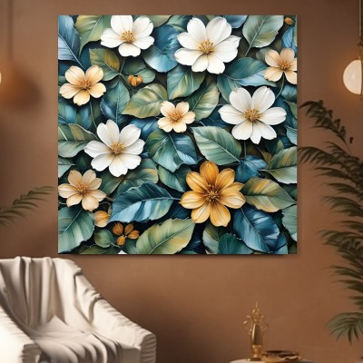 Elegante Blüten in Grün und Gold