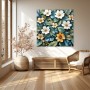 Elegante Blüten in Grün und Gold