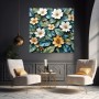 Elegante Blüten in Grün und Gold