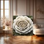 Weiße Rose mit Tautropfen