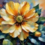 Goldene Blüte in voller Pracht