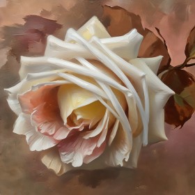 Elegante Rose in Cremeweiß