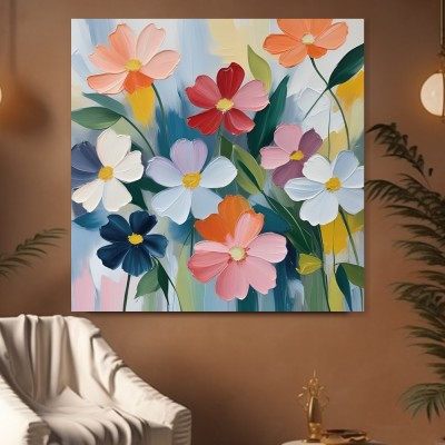 Bunte Blüten in Pastell