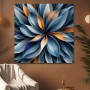 Elegante Blütenblätter in Blau und Orange